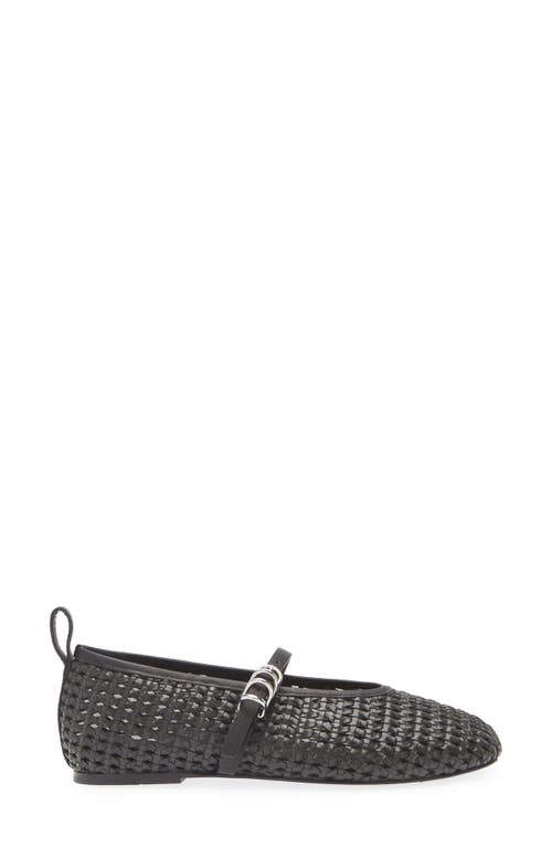 Rag & Bone Spire Woven Mary Jane Ballerina Flats In Black
