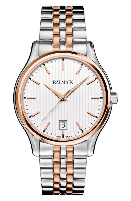 Balmain Watches Beleganza Gent Two-tone Bracelet Watch, 40mm In Metallic