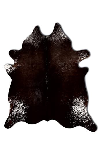 Shop Natural Genuine Cowhide Rug In S P Chocolate/white