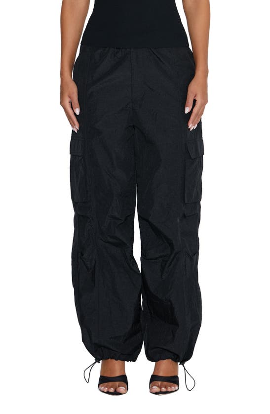 Naked Wardrobe Drawcord Nylon Jogger Pants In Black