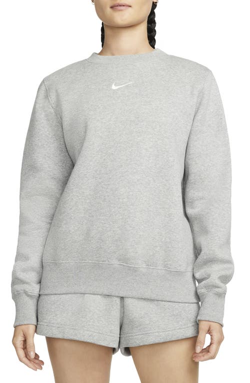 Nike Sportswear Phoenix Fleece Sweatshirt in Dark Grey Heather/Sail