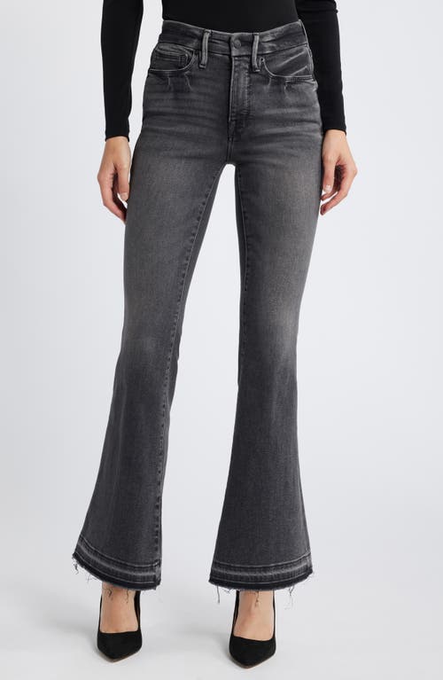 Shop Good American Good Petite Flare Jeans In Black338