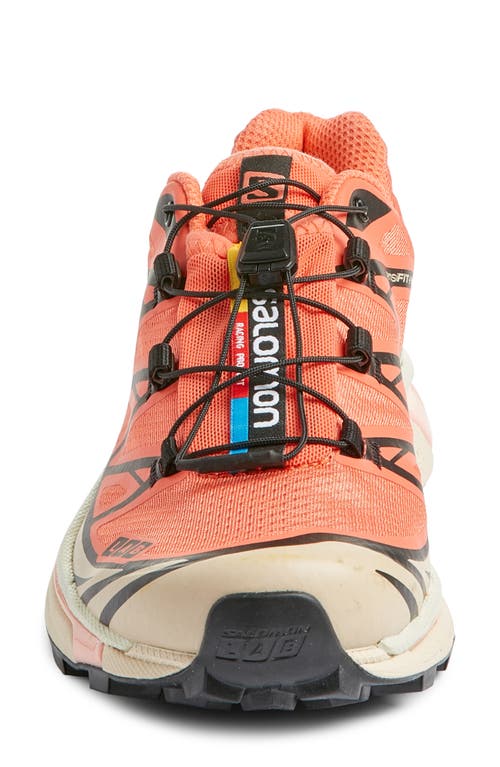 Shop Salomon Gender Inclusive Xt-6 Sneaker In Living Coral/black/cement