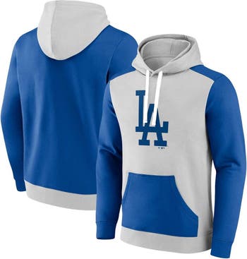 Los Angeles Dodgers Refried Apparel Women's Cropped Pullover Hoodie -  White/Royal