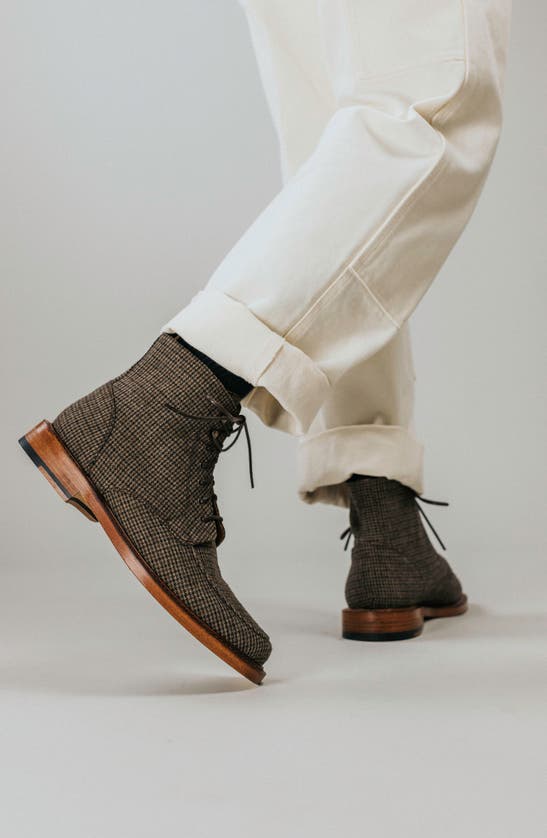 Shop Taft The Smith Moc Toe Wool Boot In Espresso