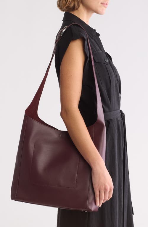 Shop Rag & Bone Belize Leather Shopper Bag In Wine