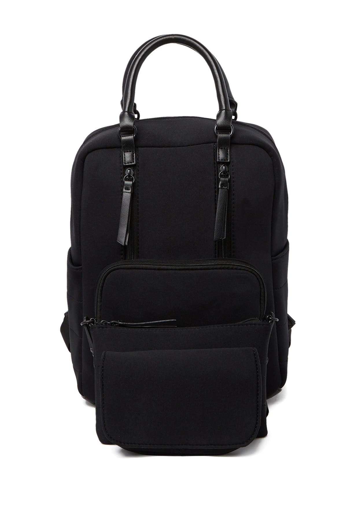 black neoprene backpack