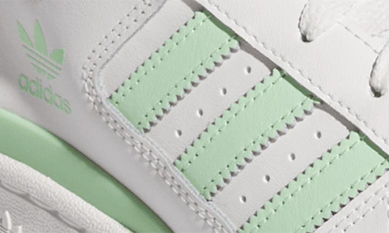 Shop Adidas Originals Forum Low Sneaker In Cloud/ Green Spark/ White