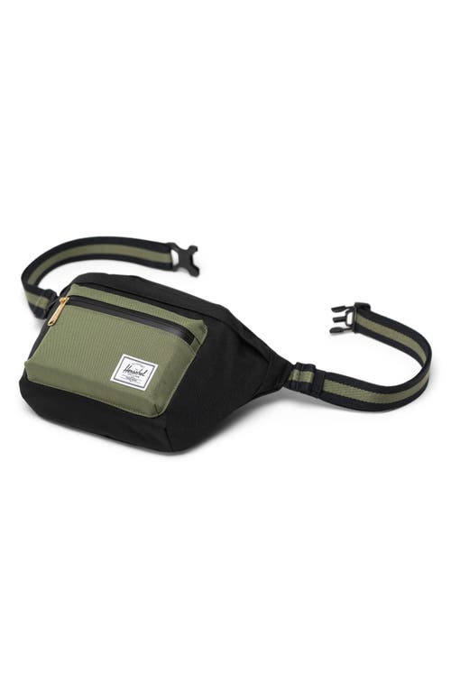 Shop Herschel Supply Co . Pop Quiz Belt Bag In Black/four Leaf Clover