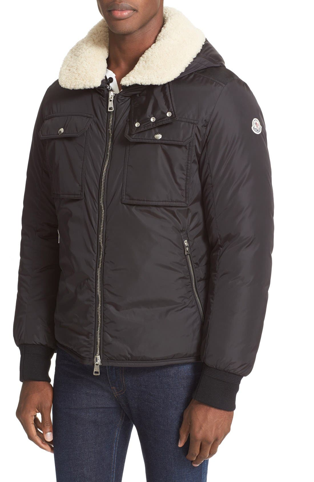 moncler shearling jacket