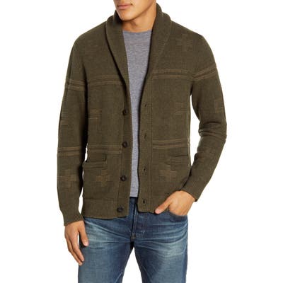 Pendleton Cross Motif Cardigan, Green