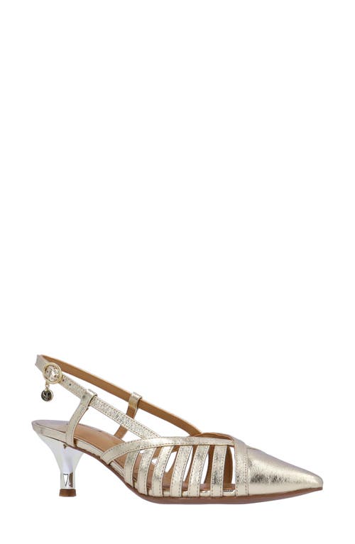 Lorel Slingback Pointed Toe Pump in Gold