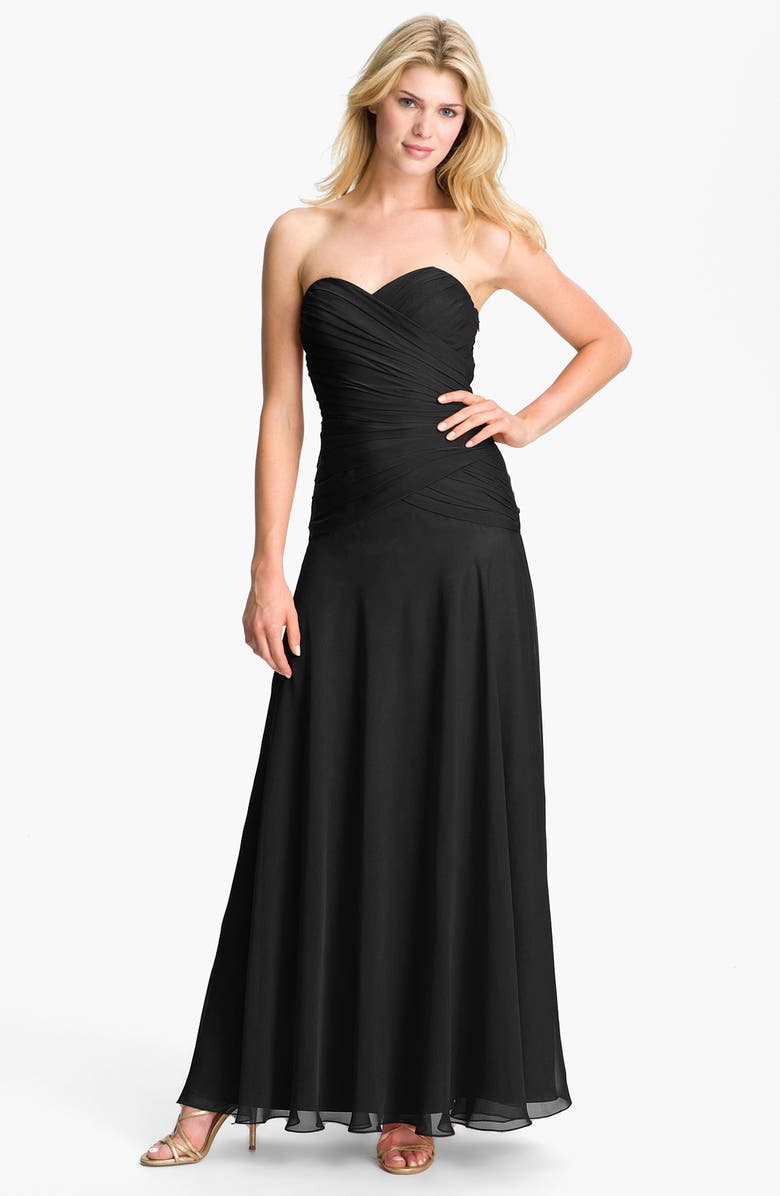 Dalia MacPhee Pleated Strapless Chiffon Gown Only) Nordstrom