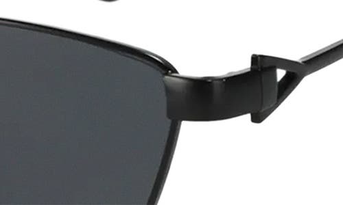 Fifth & Ninth Cleo 60mm Polarized Geometric Sunglasses In Black/black