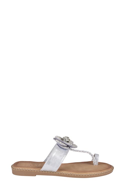 Shop Good Choice New York Blossom Floral Sandal In Silver