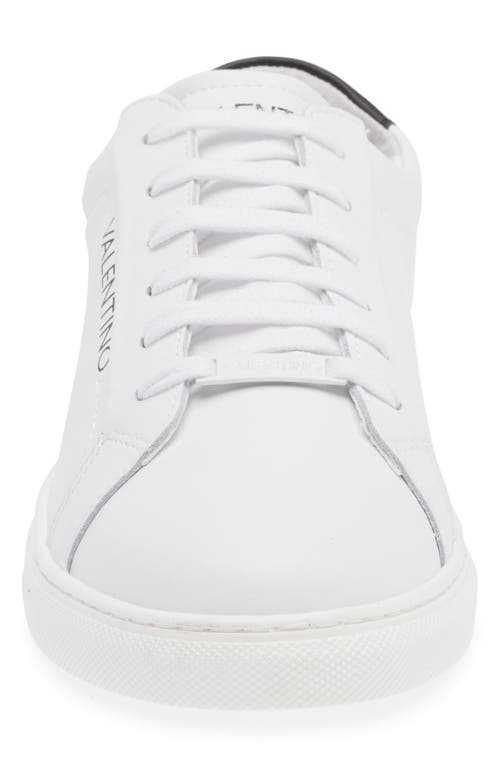 Valentino By Mario Valentino Benny Low Top Sneaker In White Black