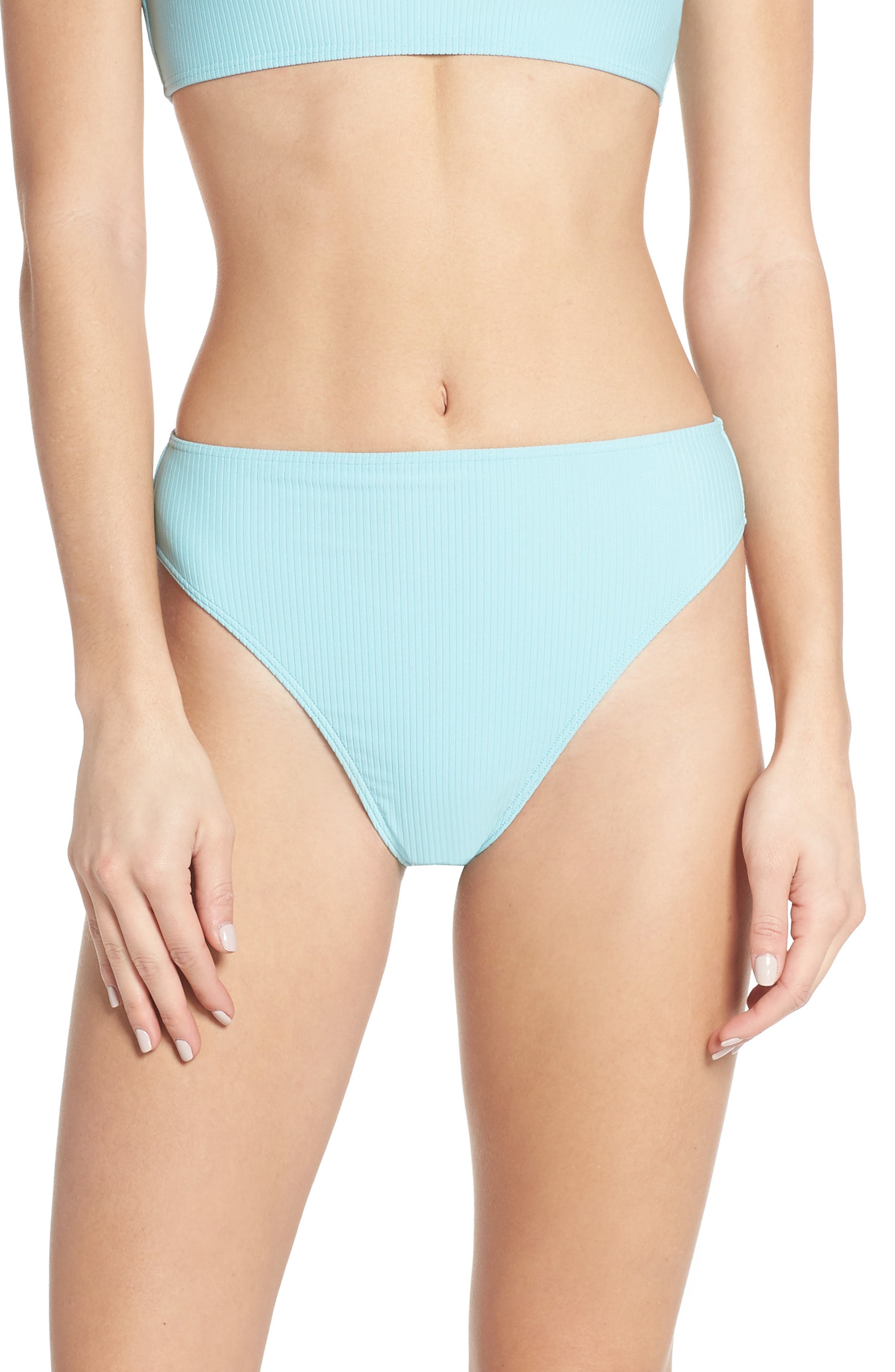 Something Navy High Waist Ribbed Bottoms, Size - (Nordstrom Exclusive)