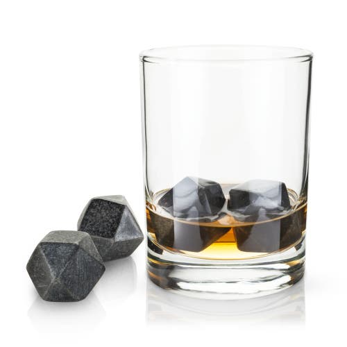 Viski Glacier Rocks Hexagonal Basalt Stones Set Of 4 In Black