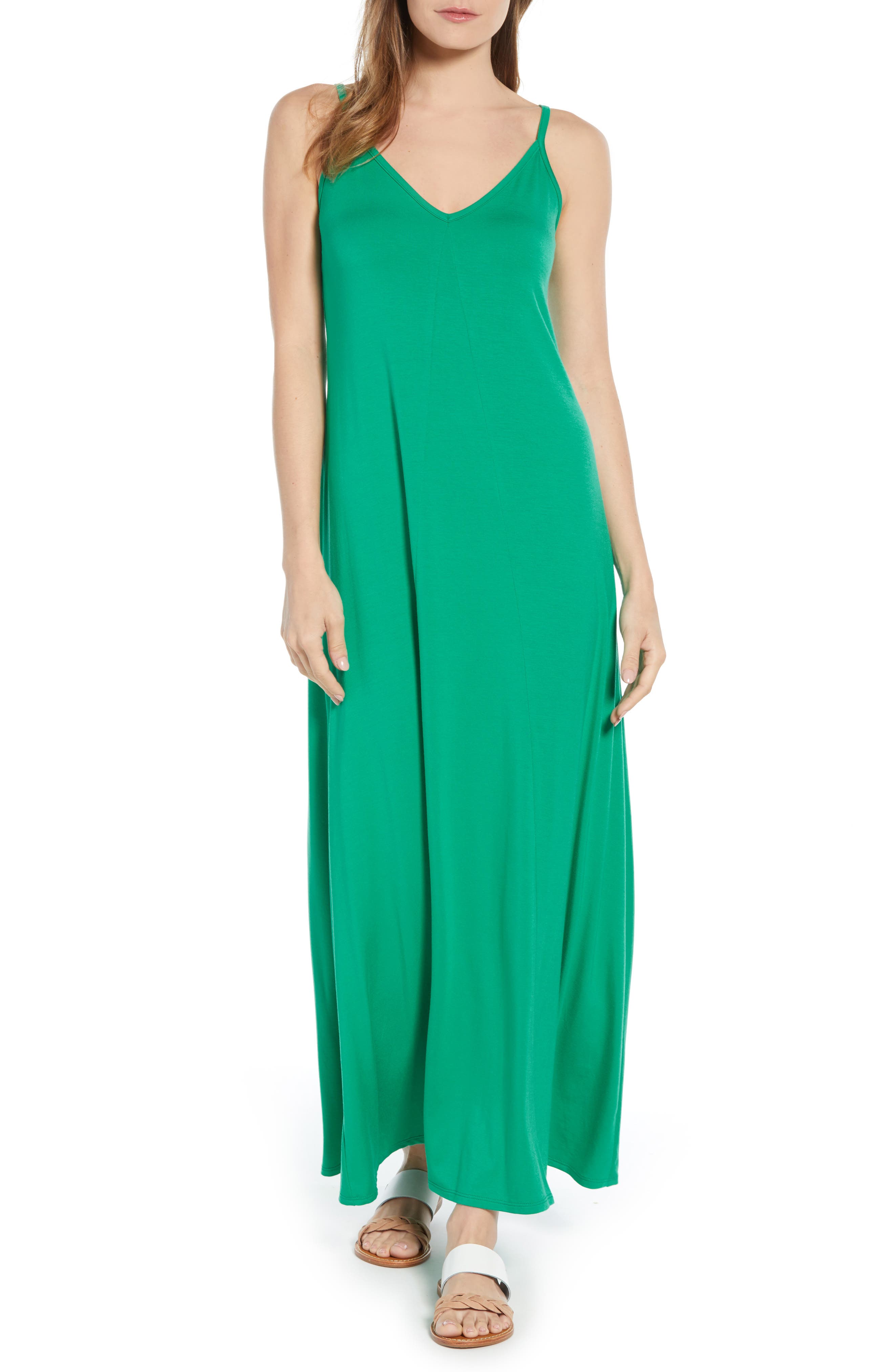 Petite Gibson X Living In Yellow Hazel Casual Knit Maxi Dress, Green (Regular & Petite) (Nordstrom Exclusive)