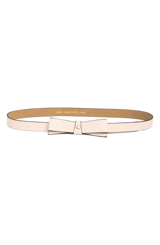 Kate Spade Bow Belt With Spade In Heart Pink