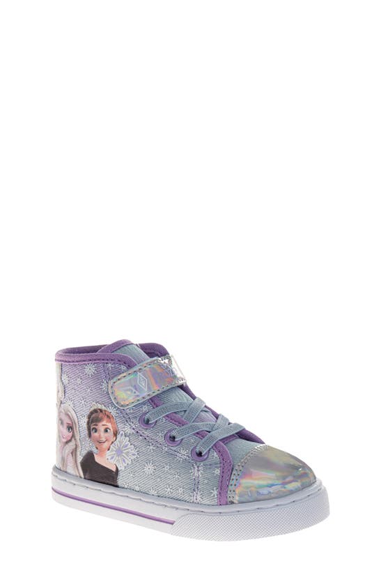 Shop Josmo Kids' Frozen High Top Sneaker In Purple