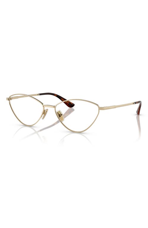 Vogue 53mm Irregular Optical Glasses In Pale Gold