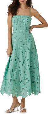 ASTR the Label Floral Lace Midi Dress Nordstrom