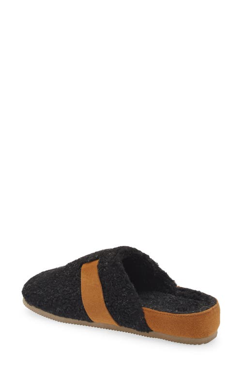 Acorn Ela Recycled Berber Scuff Slipper In Black