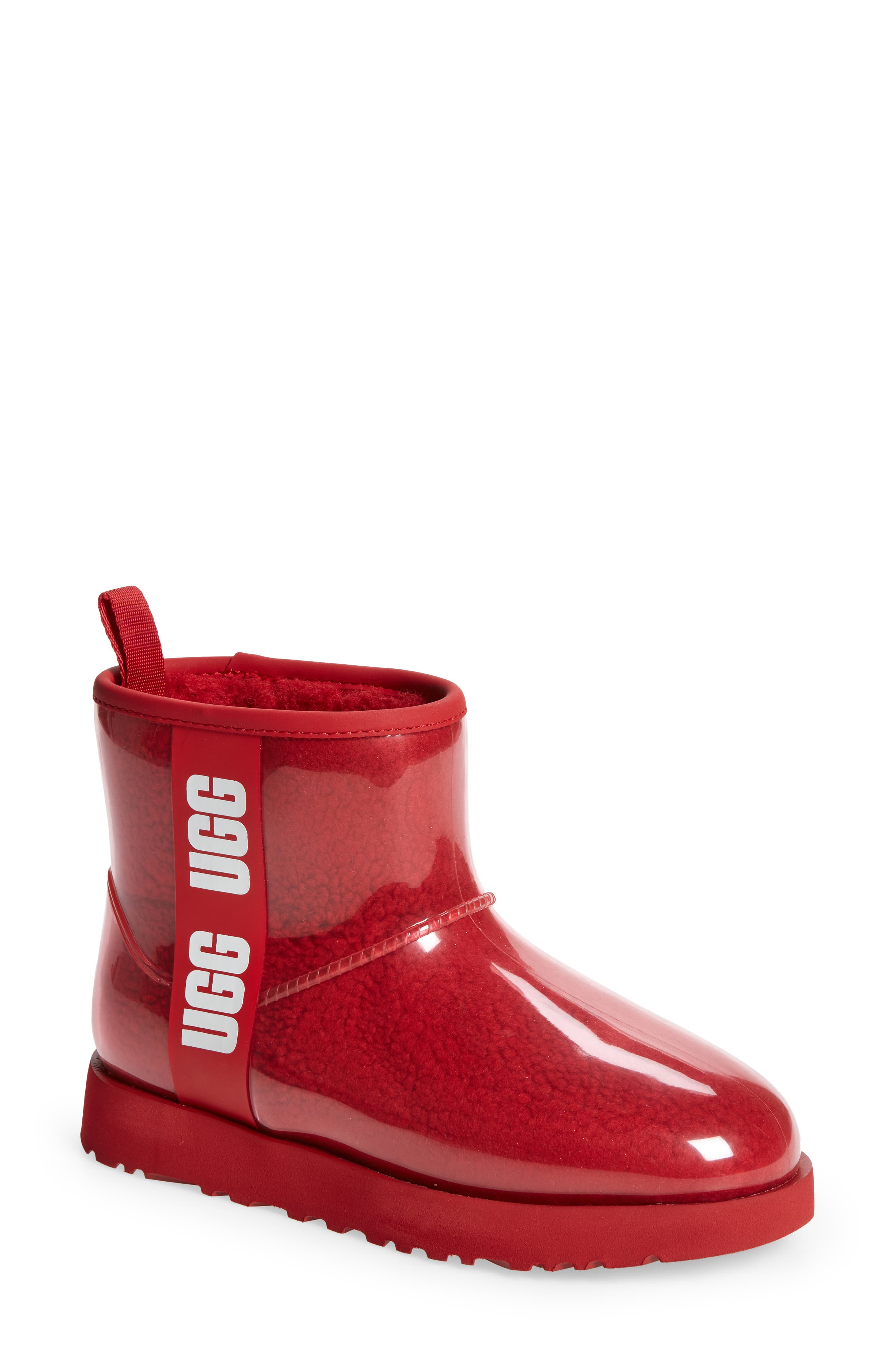 Ugg - Kids Classic Clear Mini II (Samba Red) 6