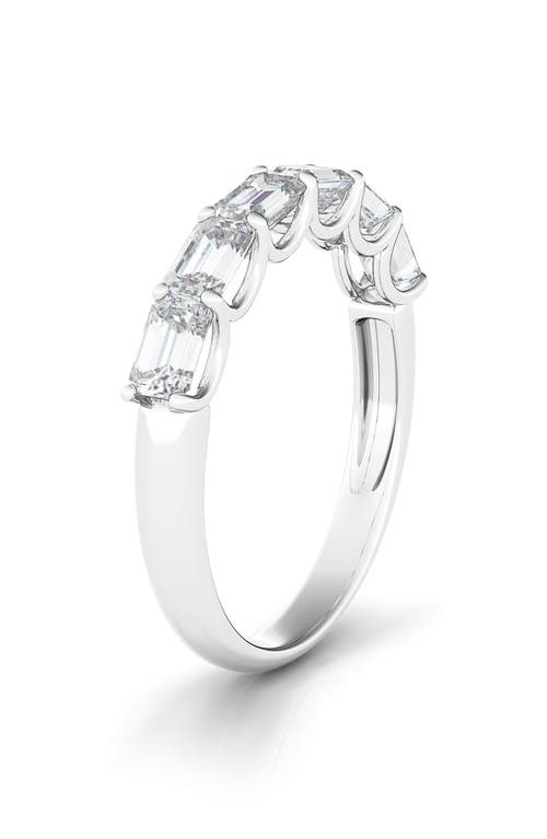 HauteCarat Half Sideways Lab Created Diamond 14K Gold Eternity Ring in White Gold at Nordstrom