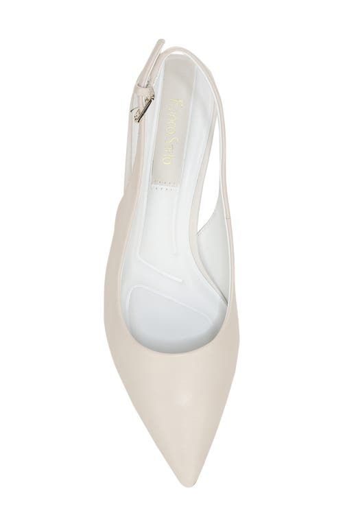 Shop Franco Sarto Racer Slingback Pointed Toe Pump In Putty/putty