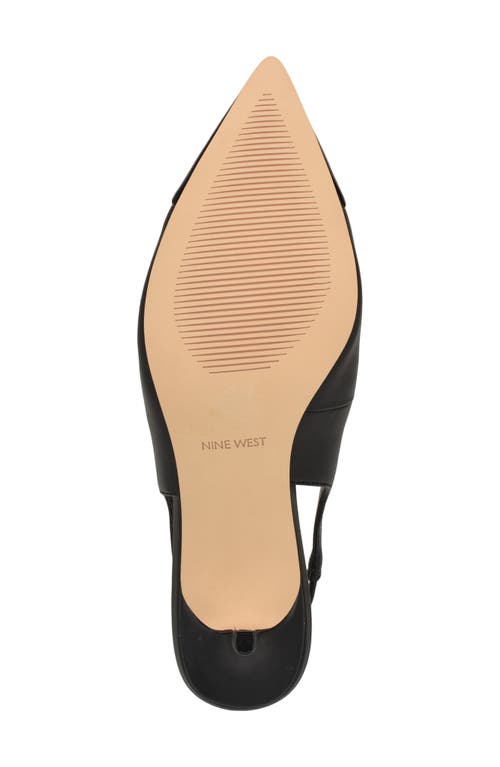 Shop Nine West Awaie Slingback Pointed Cap Toe Pump In Black