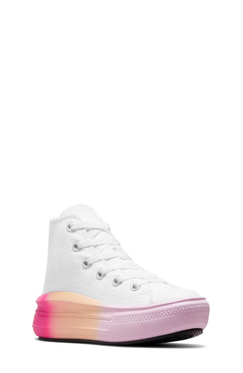 Converse Kids' Chuck Taylor® All Star® Move High Top Platform Sneaker In White/stardust Lilac