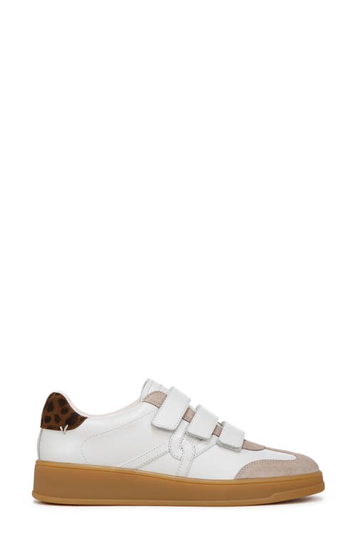 Veronica Beard Reagan Velcro Sneaker White Leopard In Lily/leopard