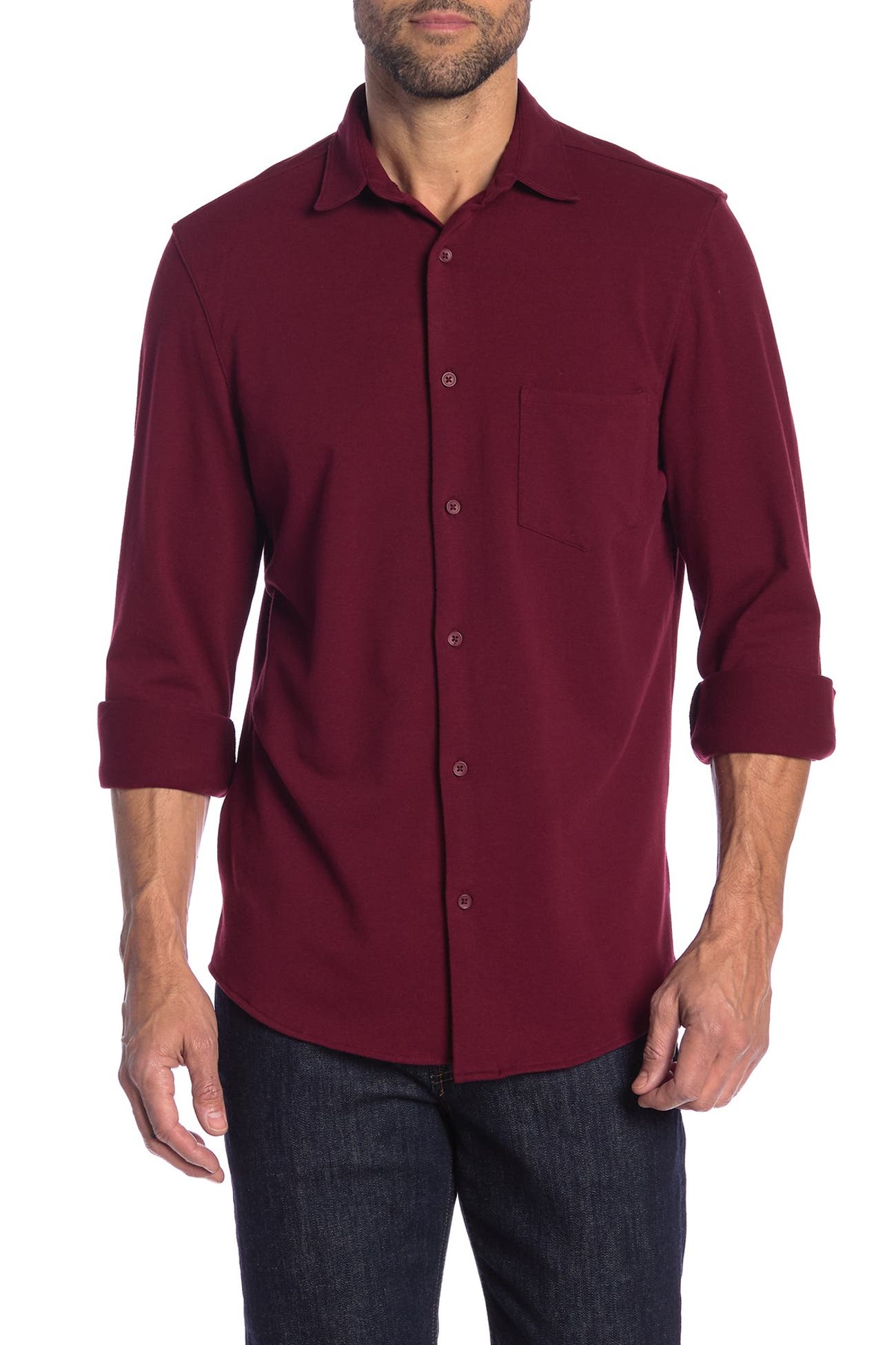 14th & Union | Knit Button Front Shirt | Nordstrom Rack