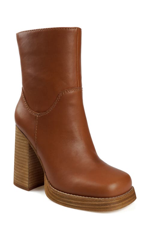 Glam Bootie in Tan Leather