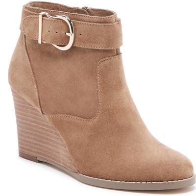 Sole Society Peytal Wedge Bootie- Brown