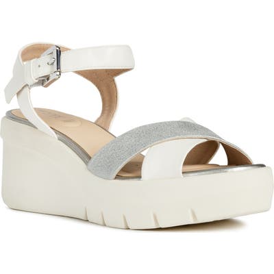 Geox Torrence Platform Sandal - White