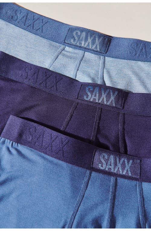 Shop Saxx Assorted 3-pack Vibe Super Soft Slim Fit Boxer Briefs In Stone/dk Denim/maritime