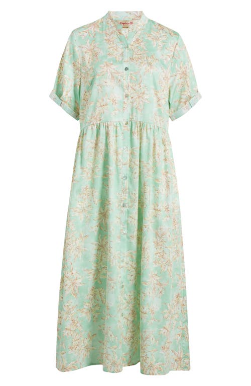 Shop Papinelle Bridget Cotton Sateen Nightgown In Mint