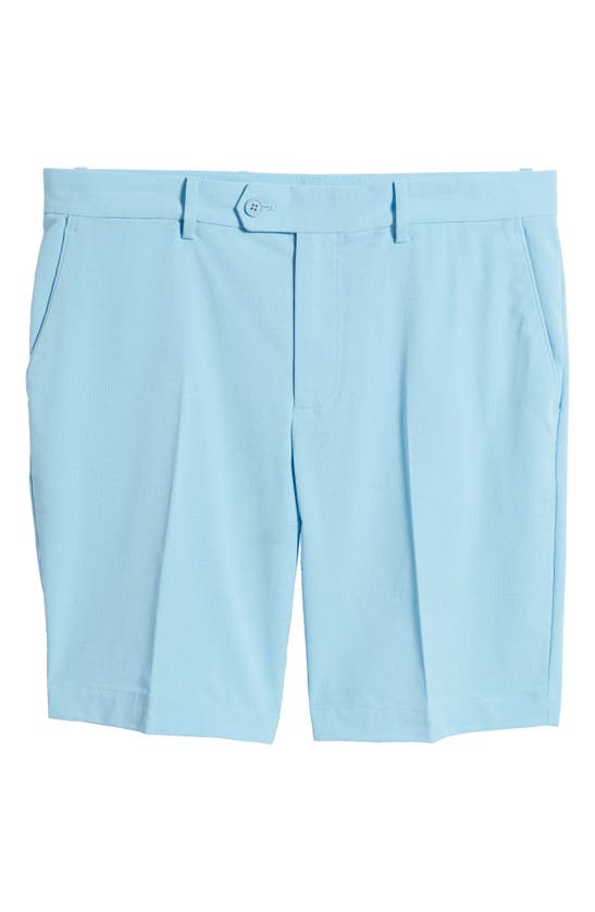 Shop J. Lindeberg Vent Flat Front Performance Golf Shorts In Baltic Sea