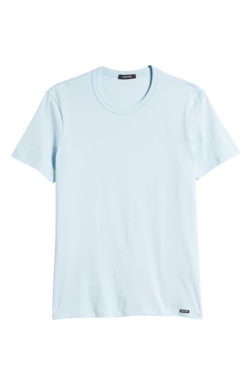 Cotton Jersey Crewneck T-Shirt in Artic Blue