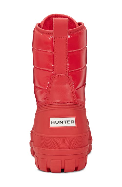 Shop Hunter Stanly Insulated Waterproof Duck Boot In Flashy Red