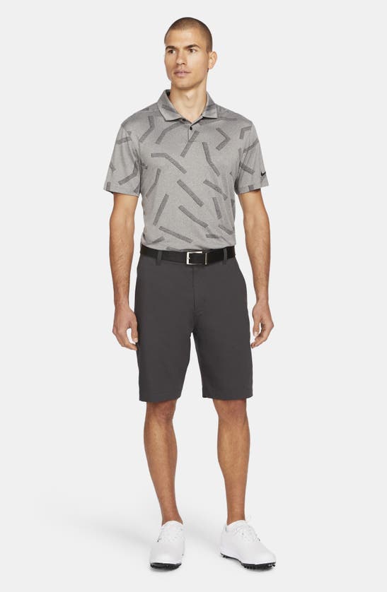 Shop Nike Golf  Dri-fit Uv Flat Front Chino Golf Shorts In Dark Smoke Grey