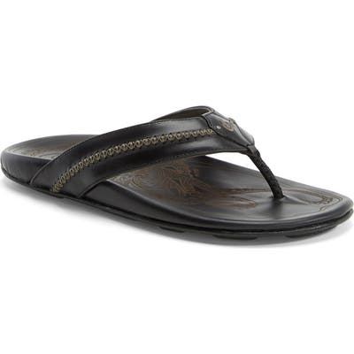 Olukai Mea Ola Flip Flop, Black