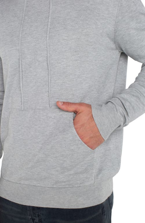 Shop Liverpool Lightweight Pullover Hoodie Sweater In Heather Grey