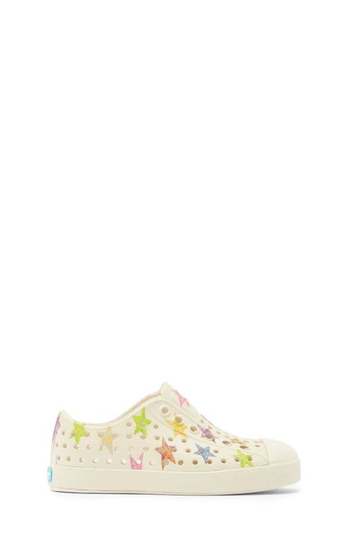 Shop Native Shoes Jefferson Water Friendly Perforated Slip-on In White/white/multi Star