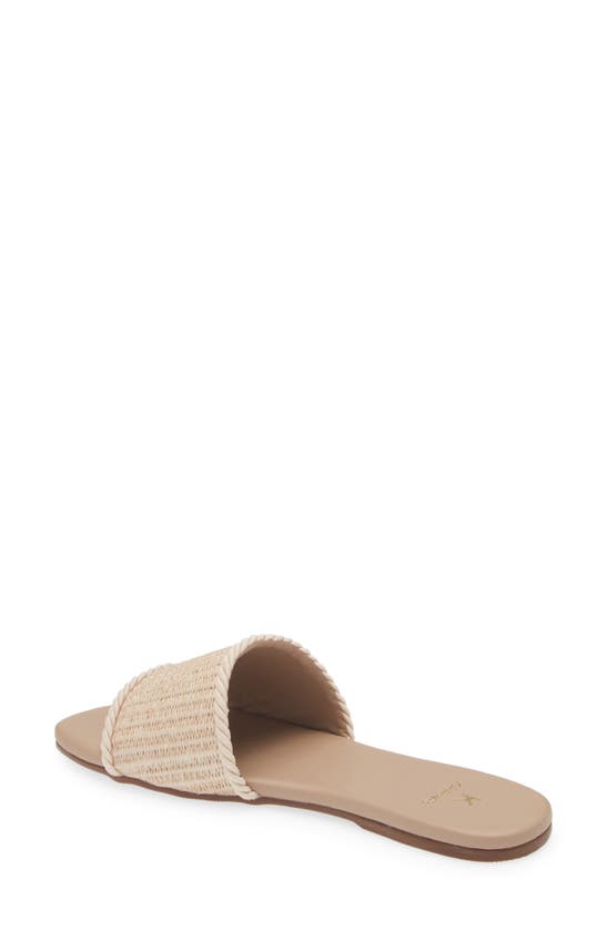 Shop Kaanas Azurita Basketweave Slide Sandal In Blush