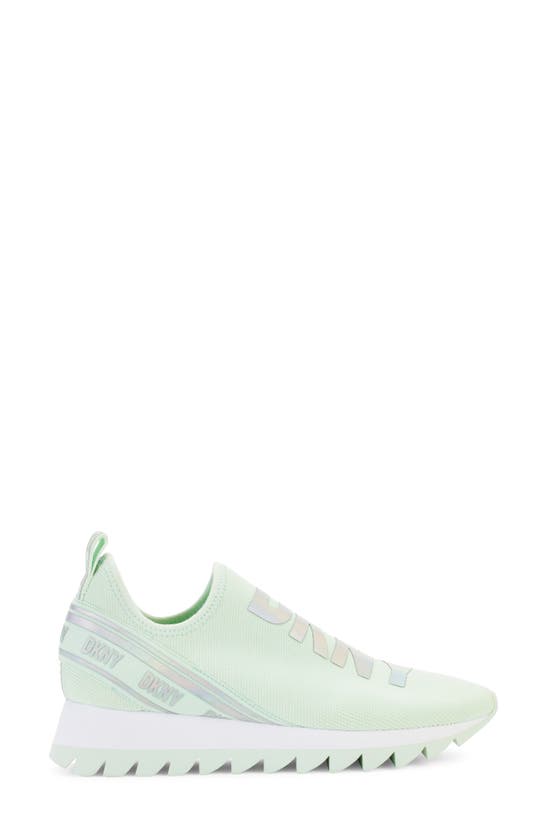 Shop Dkny Abbi Knit Sneaker In Seafoam