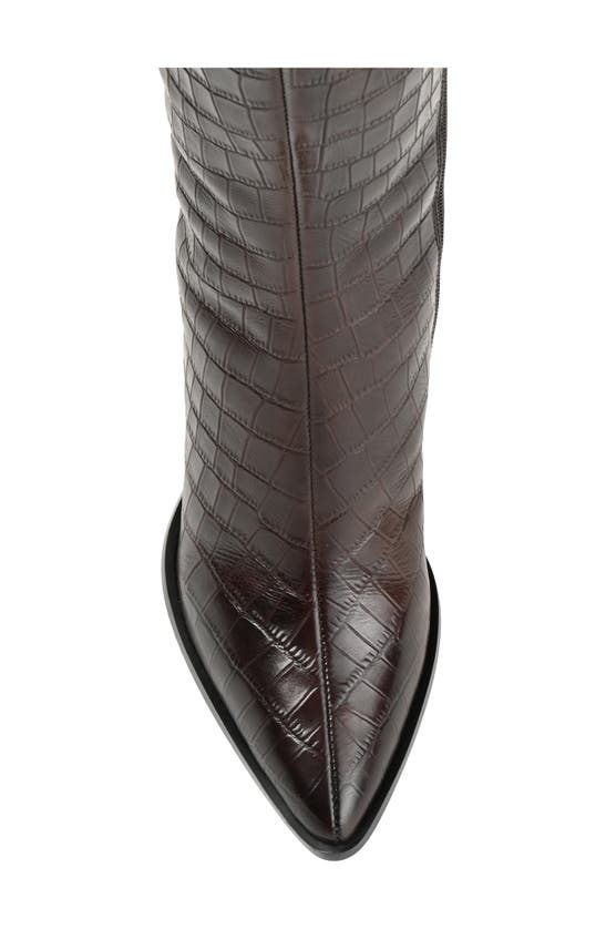 Journee Signature Laila Leather Boot In Brown